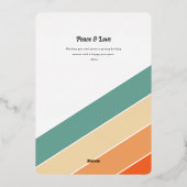 グルーヴィレトロタイポグラフィ&ゴールドフォイル新年 箔シーズンカード (裏面)