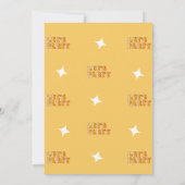 グルーヴィレトロチェッカーボードデイジー誕生日 招待状 (裏面)