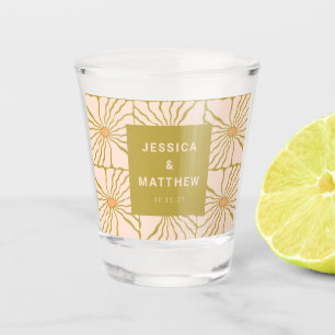 グルーヴィレトロチャートレーズボタニカルカスタムウェディング ショットグラス