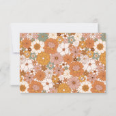 グルーヴィレトロテラコッタボタニカルトレンディーカスタム サンキューカード (裏面)