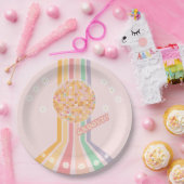 グルーヴィレトロデイジーディスコ誕生日 ペーパープレート (パーティー)