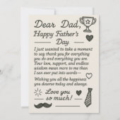 グルーヴィレトロデッドパパクラブファーザーズおもしろいデイギフト 招待状 (裏面)