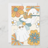 グルーヴィレトロハロウィーン幽霊ボーイズ誕生日 招待状 (裏面)