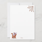 グルーヴィレトロハロウィーン誕生日パーティー、任意の年齢 招待状 (裏面)