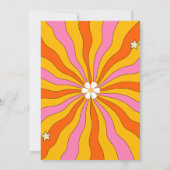 グルーヴィレトロヒッパイアーチデイジーフローラベビーシャワー 招待状 (裏面)