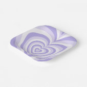 グルーヴィレトロヒッパイパープルハート紙プレート ペーパープレート (傾斜あり)