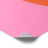 グルーヴィレトロヒッピーヴィンテージレインボー万華鏡のように千変万化するパターン ポスター (角)