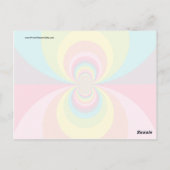 グルーヴィレトロヒッピーヴィンテージレインボー万華鏡のように千変万化するパターン ポストカード (裏面)