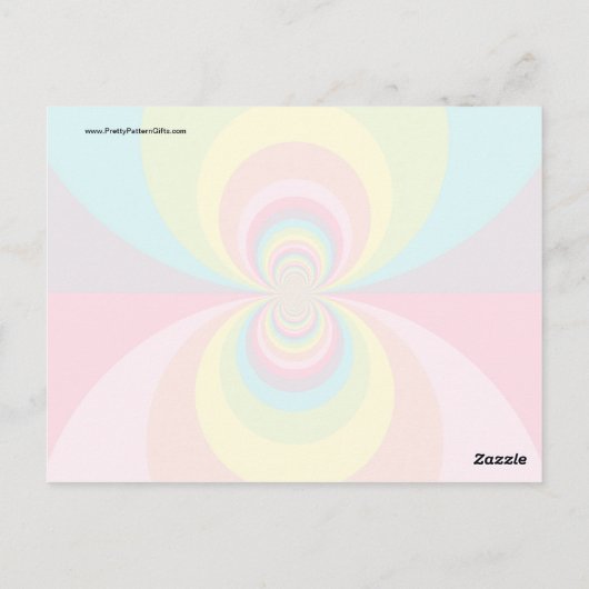 グルーヴィレトロヒッピーヴィンテージレインボー万華鏡のように千変万化するパターン ポストカード (裏面)