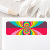 グルーヴィレトロヒッピーヴィンテージレインボー万華鏡のように千変万化するパターン ラベル (インサイチュ)