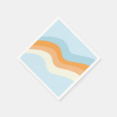 グルーヴィレトロビベスブルーオレンジ スタンダードカクテルナプキン (角)