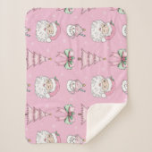 グルーヴィレトロピンクサンタクロウスウィンクシェルパブランケット シェルパブランケット (正面)