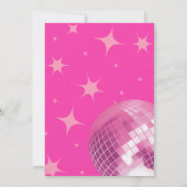 グルーヴィレトロピンクドールマリブパーティー誕生日 招待状 (裏面)