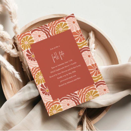 グルーヴィレトロピンクラストフローラボホ秋フェテ 招待状