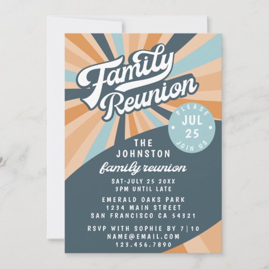 グルーヴィレトロファミリー懇親会収集招待状 招待状 (正面)