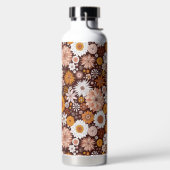 グルーヴィレトロフラワーガーデンパターン ウォーターボトル (左面)
