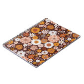 グルーヴィレトロフラワーガーデンパターン ノートブック (左側)