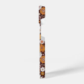 グルーヴィレトロフラワーガーデンパターン iPhoneケース (左側面)