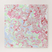 グルーヴィレトロボホエクレクティックファンキー大理石カラフル石 ジグソーパズル (横)