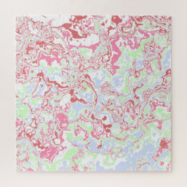 グルーヴィレトロボホエクレクティックファンキー大理石カラフル石 ジグソーパズル