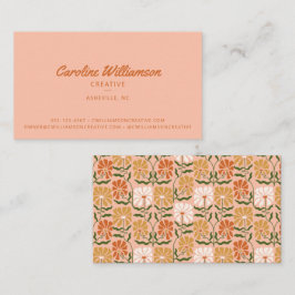 グルーヴィレトロボホバーンオレンジボタニカルトレンディー 名刺