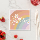 グルーヴィレトロレインボーアンドデイジー スタンダードカクテルナプキン (インサイチュ)