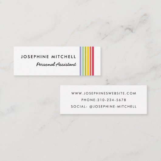 グルーヴィレトロレインボーストライプル スキニー名刺 (正面/裏面)