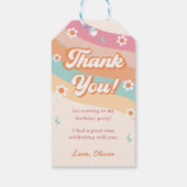 グルーヴィレトロレインボーバースデーパーティー ギフトタグ (裏面)