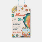 グルーヴィレトロレインボーバースデーパーティー ギフトタグ (正面)