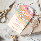 グルーヴィレトロレインボーバースデーパーティー ギフトタグ