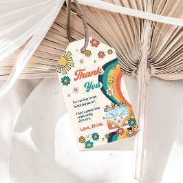 グルーヴィレトロレインボーバースデーパーティー ギフトタグ