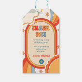 グルーヴィレトロレインボーバースデーパーティー ギフトタグ (裏面)