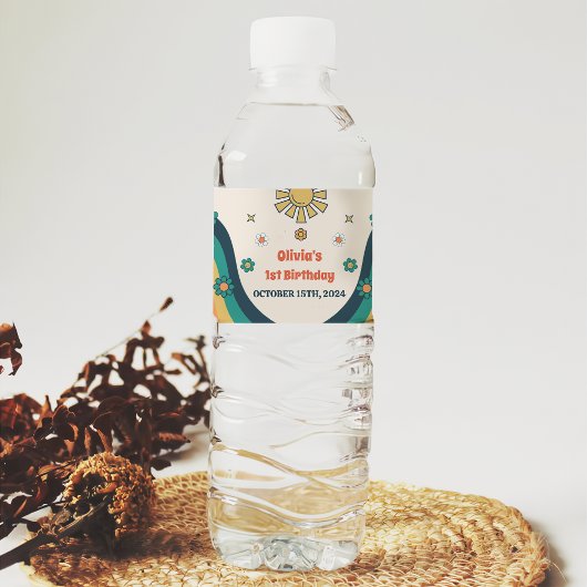 グルーヴィレトロレインボーバースデーパーティー ペットボトルラベル