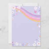 グルーヴィレトロレインボーローラスケートで滑る誕生日パーティー 招待状 (裏面)