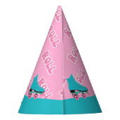 グルーヴィレトロレインボーローラスケートで滑る誕生日 パーティーハット (裏面)