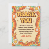 グルーヴィレトロレインボー誕生日 サンキューカード (正面)