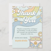 グルーヴィレトロレインボー誕生日 サンキューカード (正面)