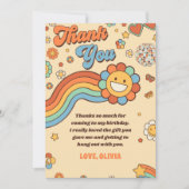 グルーヴィレトロレインボー誕生日 サンキューカード (正面)