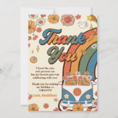グルーヴィレトロレインボー誕生日 サンキューカード (正面)