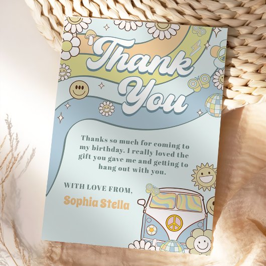 グルーヴィレトロレインボー誕生日 サンキューカード