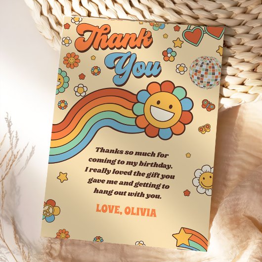 グルーヴィレトロレインボー誕生日 サンキューカード