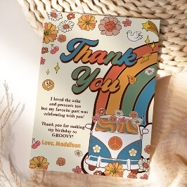 グルーヴィレトロレインボー誕生日 サンキューカード