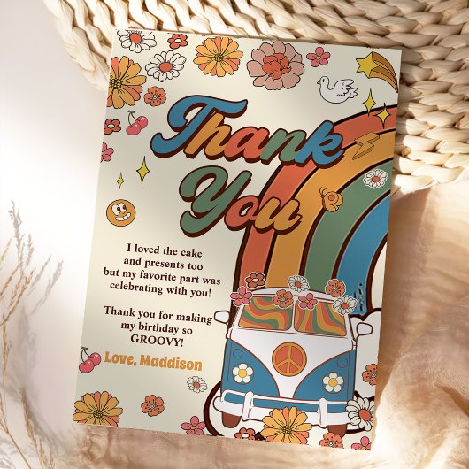 グルーヴィレトロレインボー誕生日 サンキューカード