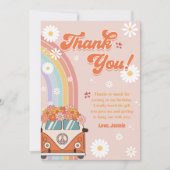 グルーヴィレトロレインボー誕生日 サンキューカード (正面)