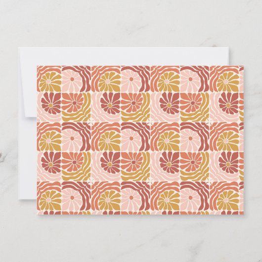 グルーヴィレトロローズウッドクレー植物学パーソナライズされた ノートカード (裏面)