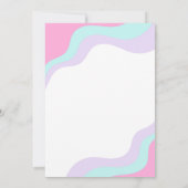 グルーヴィレトロローラスケートで滑るディスコ誕生日パーティー 招待状 (裏面)