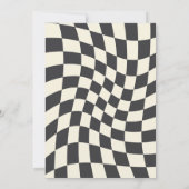 グルーヴィレトロ不気味ビーブハロウィーン誕生日 招待状 (裏面)