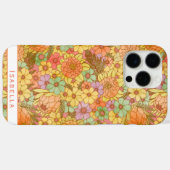 グルーヴィレトロ夏期プロテアおよびデイジーパターン Case-Mate iPhoneケース (裏面 (横))