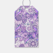 グルーヴィレトロ夏期プロテアおよびデイジーパターンG ギフトタグ (正面)