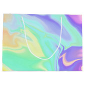 グルーヴィレトロ絞り染めパステルマーブルスワール ラージペーパーバッグ (裏面)